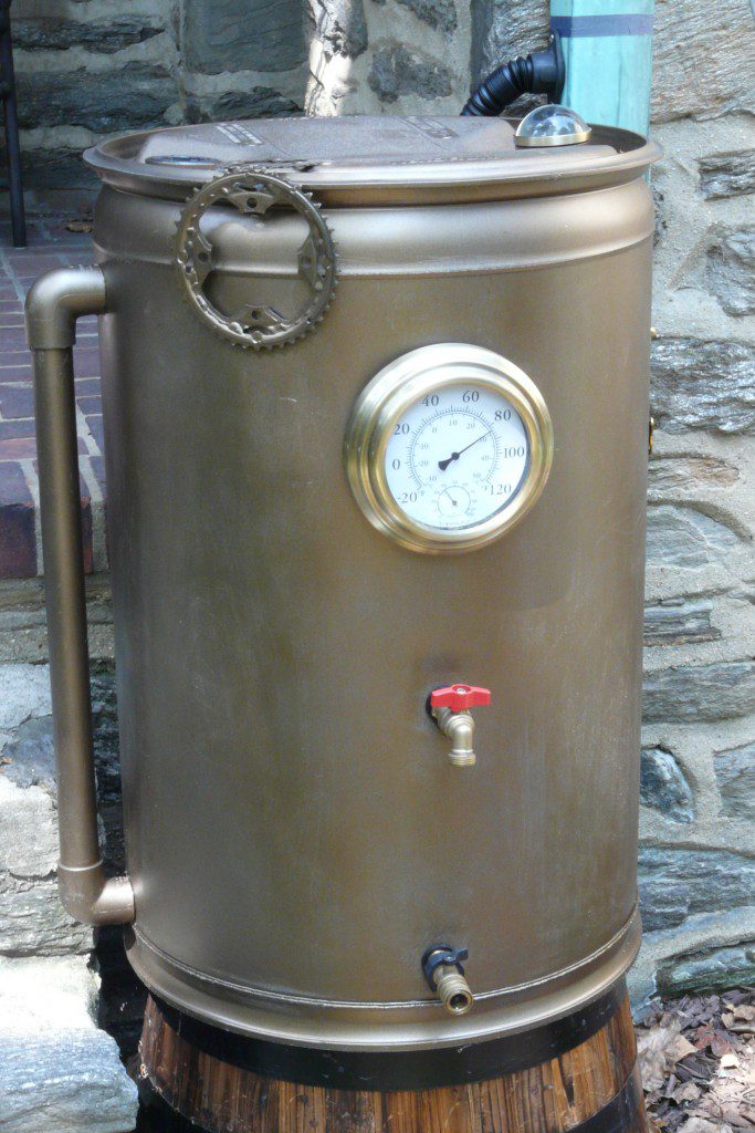 Steampunk Rain Barrel