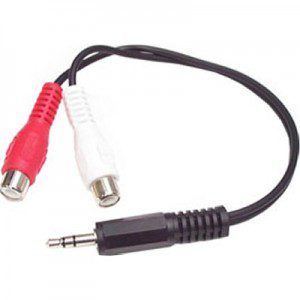 headphone plug to RCA adapter