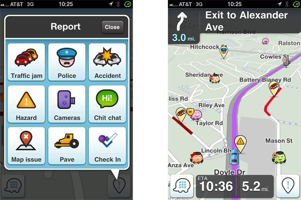 WAZE Screenshots