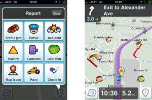 WAZE GPS App screenshot